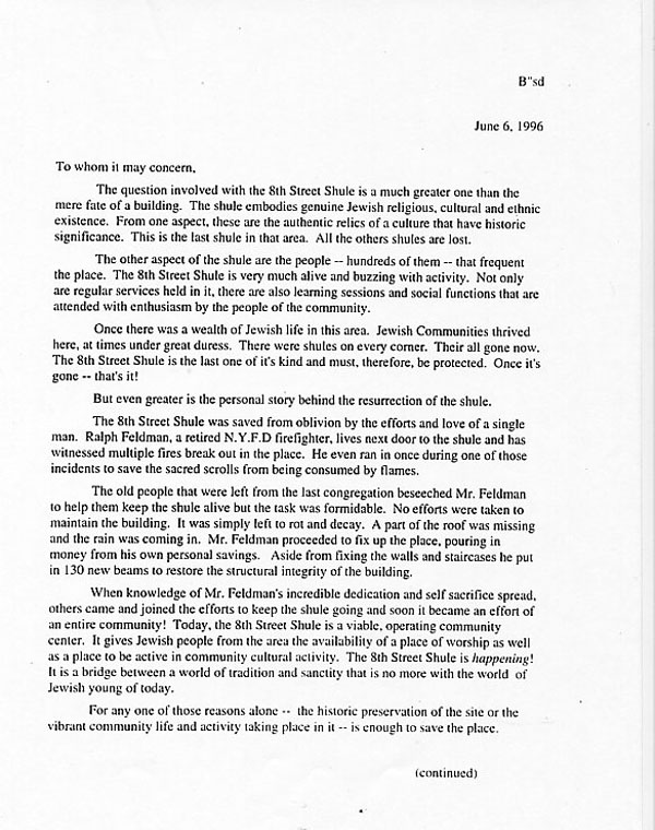 Grundman Letter 1